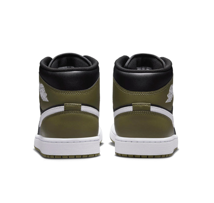 Jordan 1 Mid Black White Olive