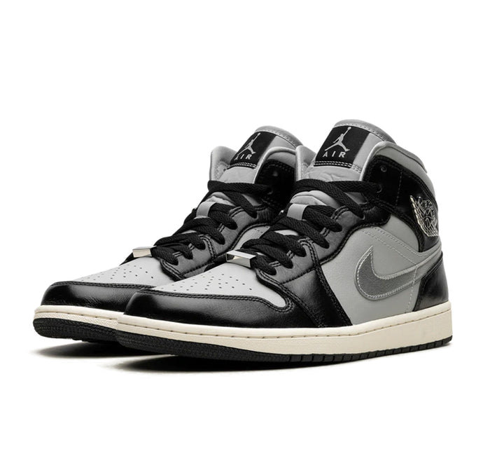 Jordan 1 Mid SE Black Metallic Silver