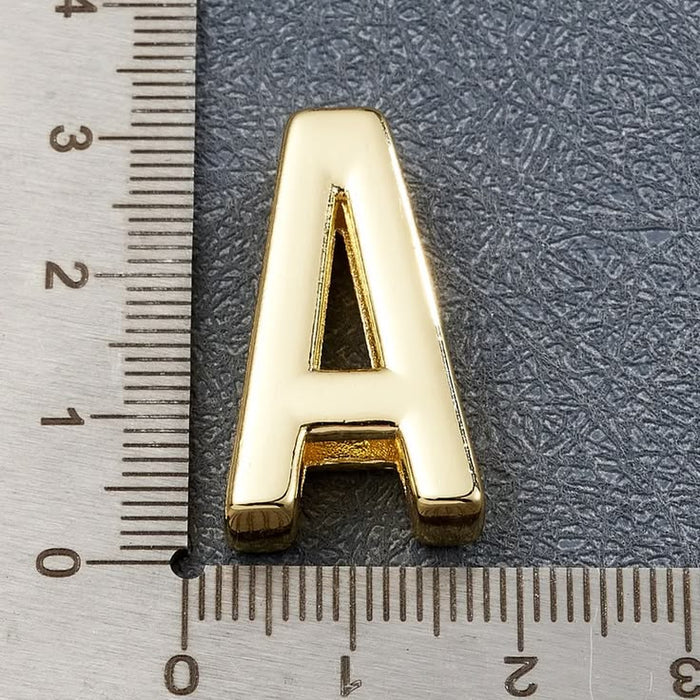 18K Gold Alphabet Slide Charm – Large Initial Scarf & Bracelet Connector