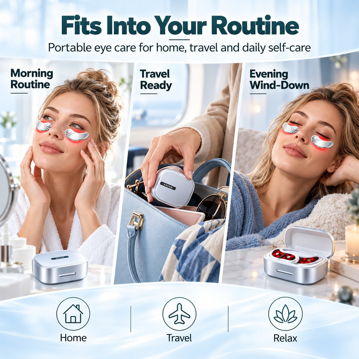 🔥 Limited-Time Sale – Wireless Red Light Under-Eye Patches with LED & EMS Microcurrent Technology + Rechargeable Case