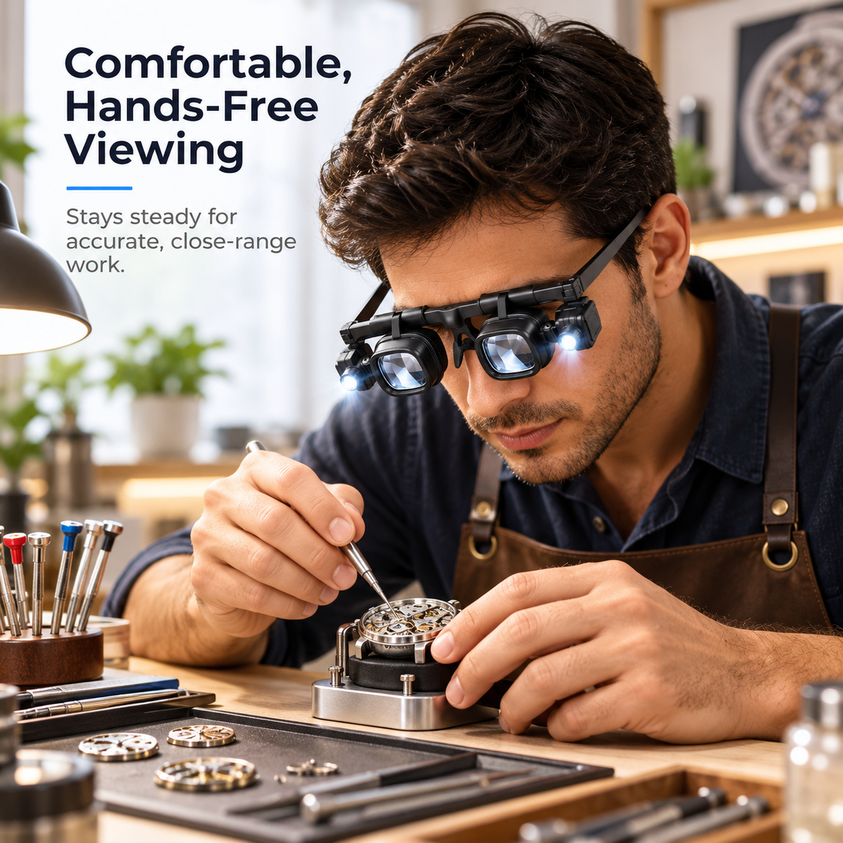 🔬 LIMITED-TIME 50% OFF! ✨ Precision LED Magnifier Glasses – Interchangeable Lenses, Dual LED, Hands-Free 💡