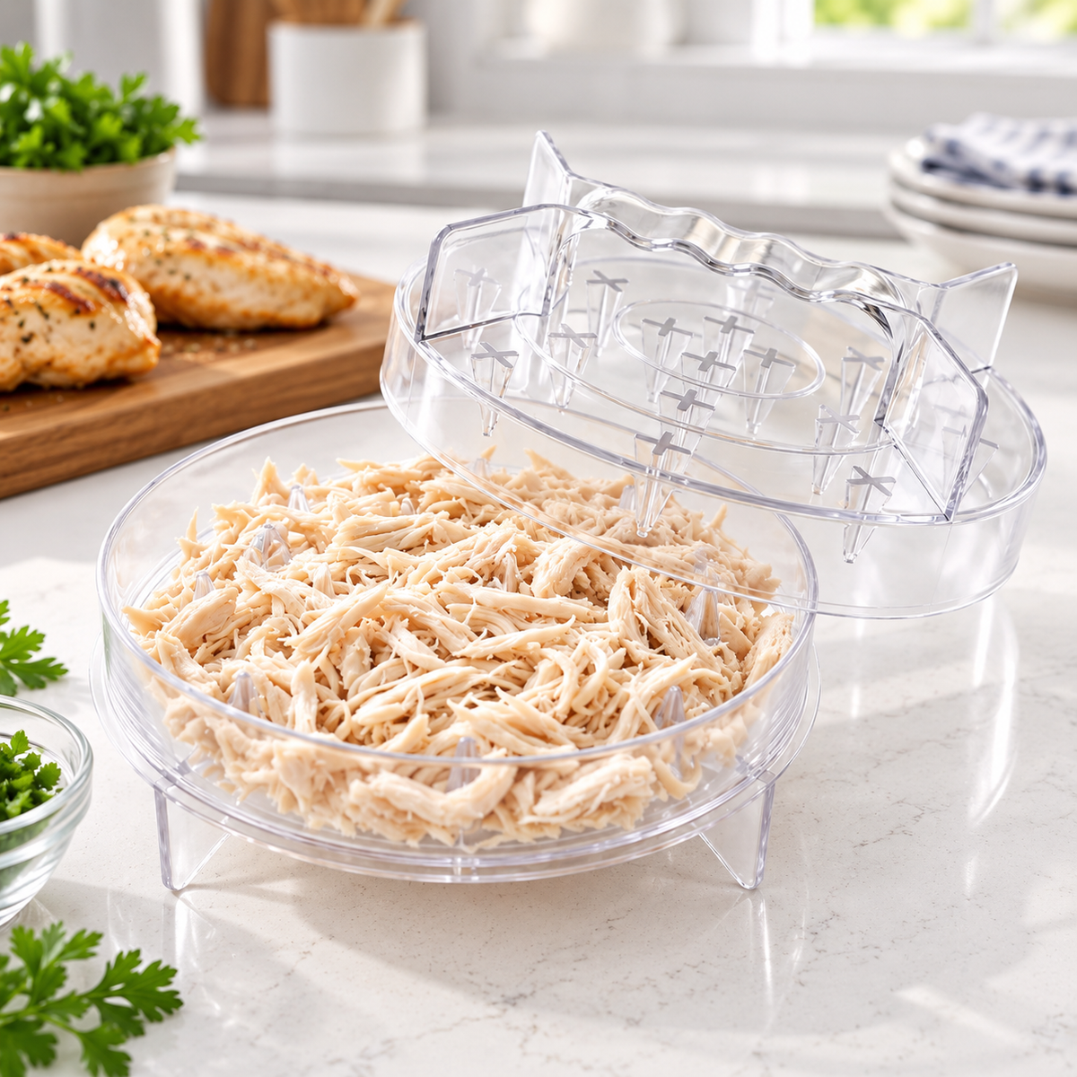 🔥 Quick-Twist Chicken Shredder – Fast, Mess-Free Meat Shredding Tool for Easy Meal Prep