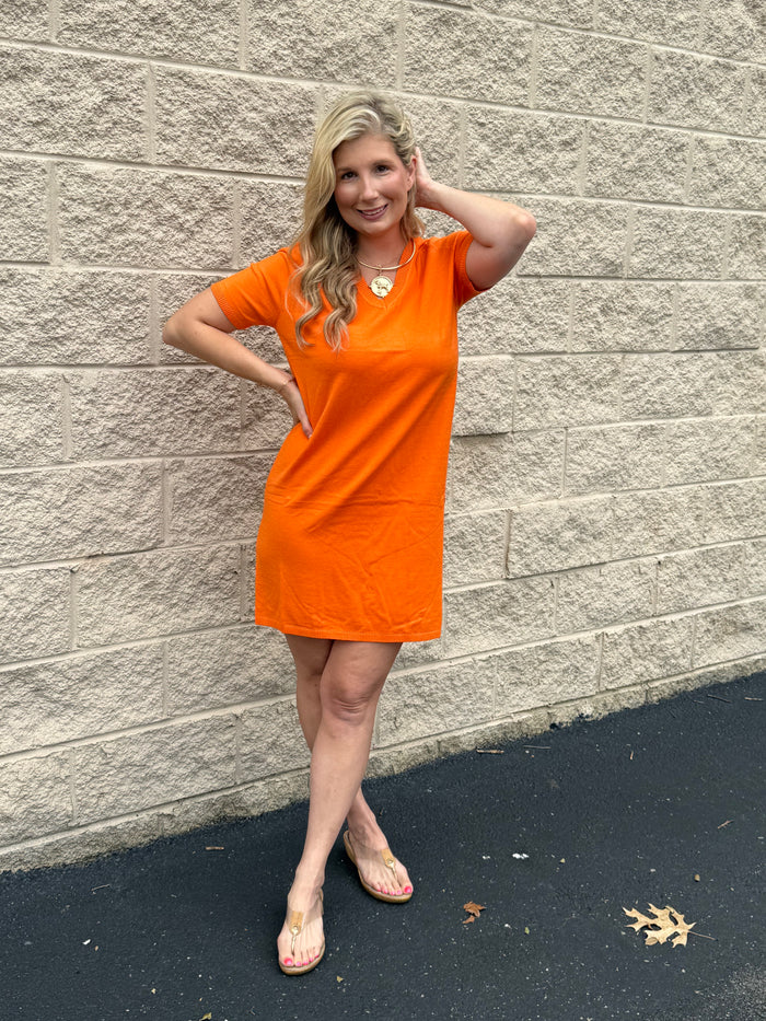 Volunteer V-Neck Knit Sweater Dress – Game Day Ready