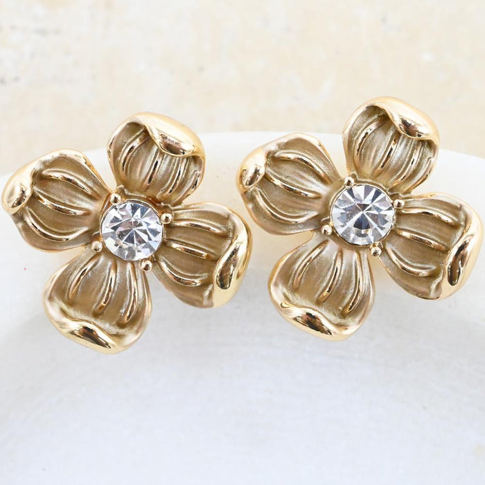 Amber Bloom Stud