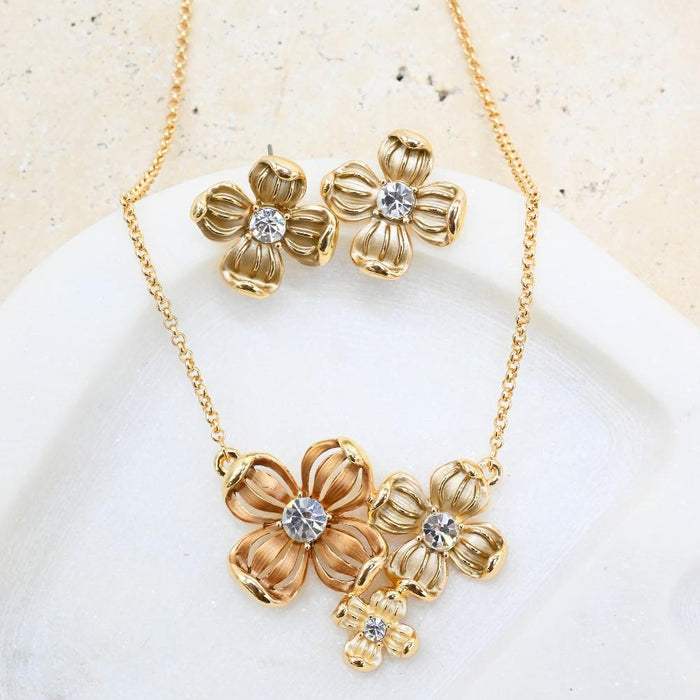 Amber Bloom Stud