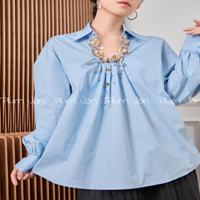 blue top / S