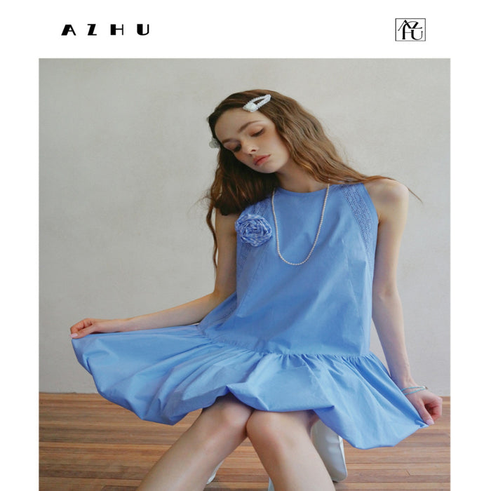 AZHU AJU 2024 new floral bud dress summer vest skirt image 1