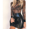 Autumn Vintage Women Streetwear Black Leather Skirt Leather Outlet