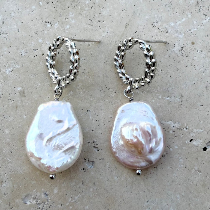 Bailey Pearl Earring Silver