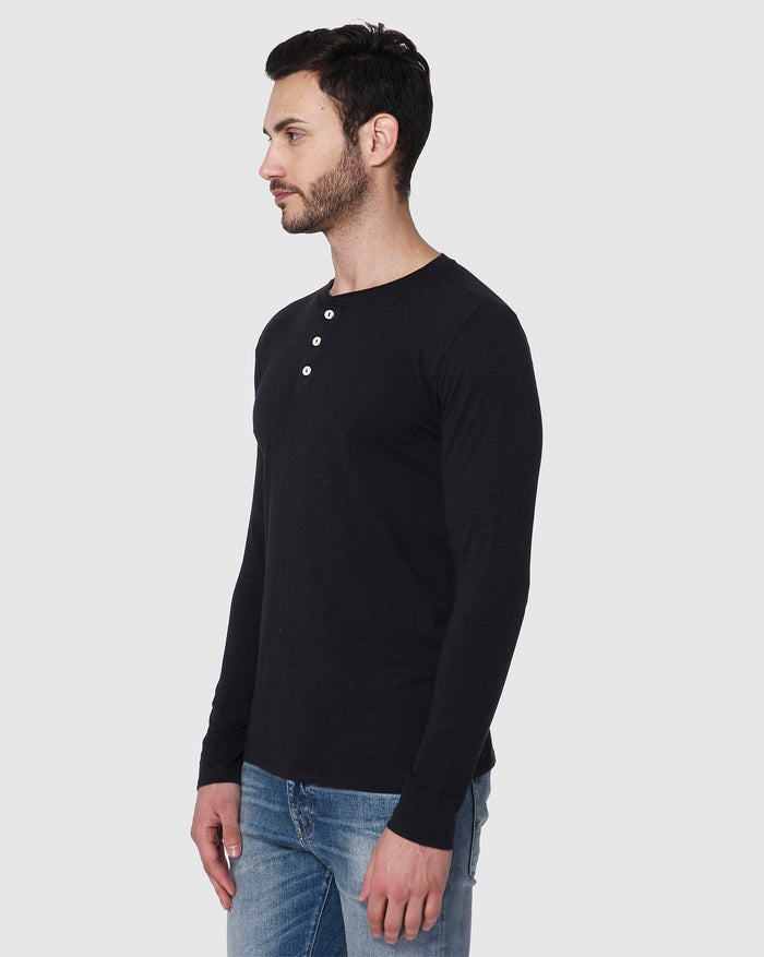 Black Henley T-Shirt