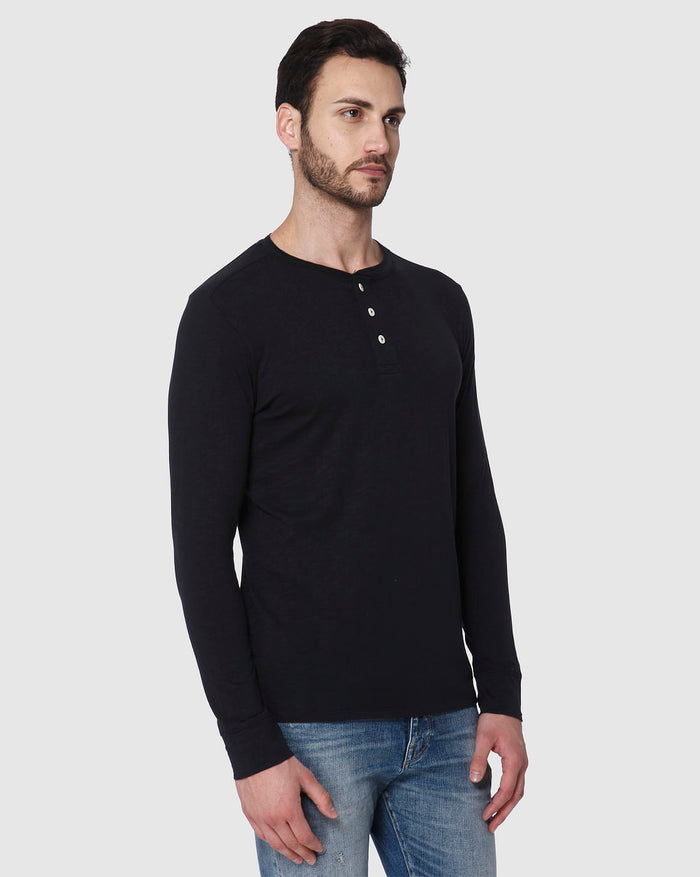 Black Henley T-Shirt