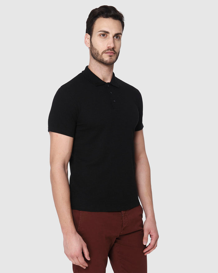 Black Polo Neck T-Shirt