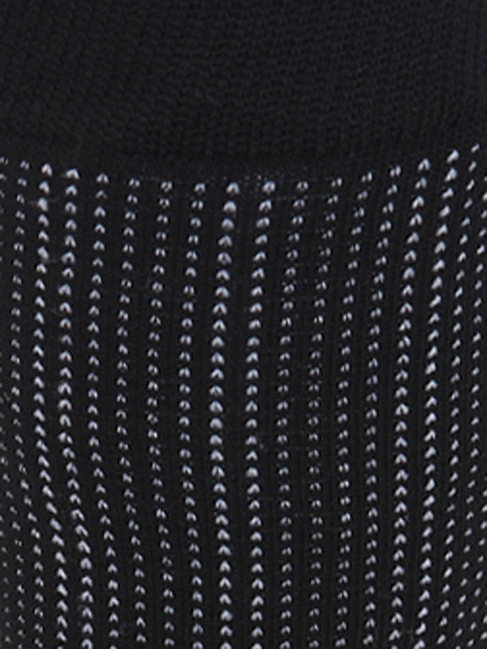 Black Printed Mid Calf Length Socks