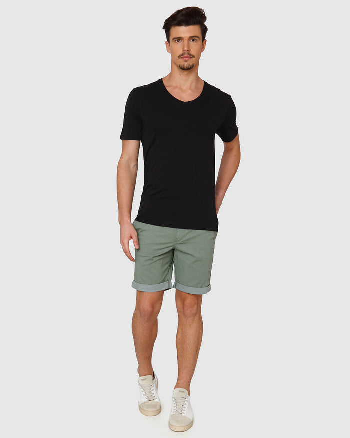 Black Slim Fit V Neck T-Shirt