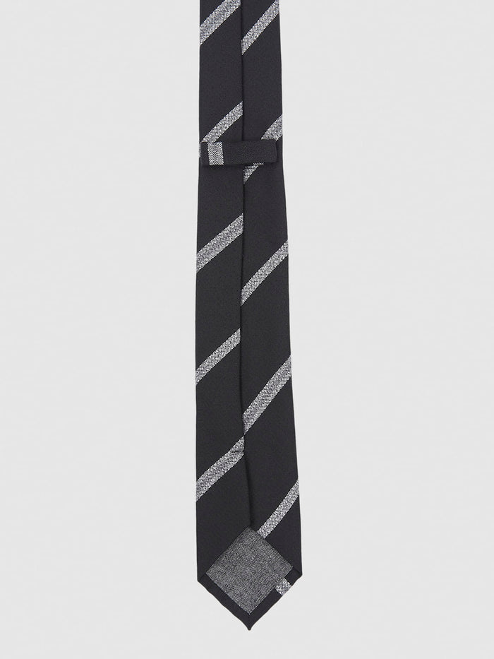 Black Striped Tie