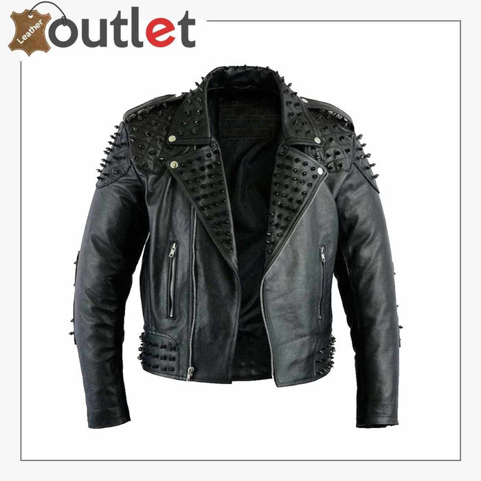 Black Studded Leather Jacket