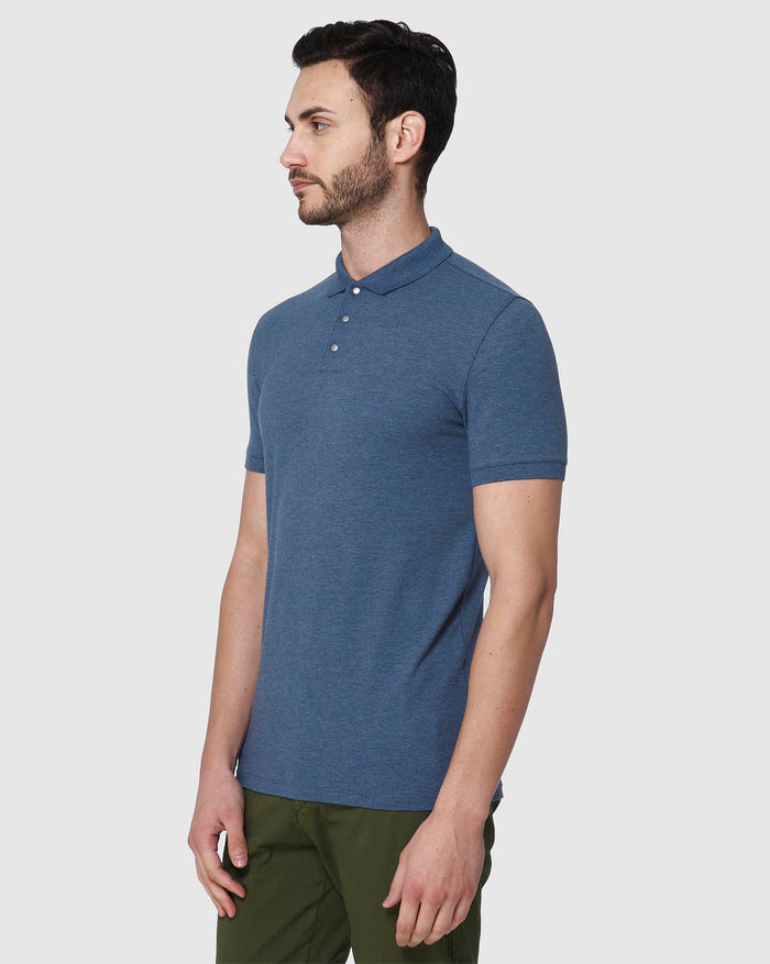 Blue Polo Neck T-Shirt