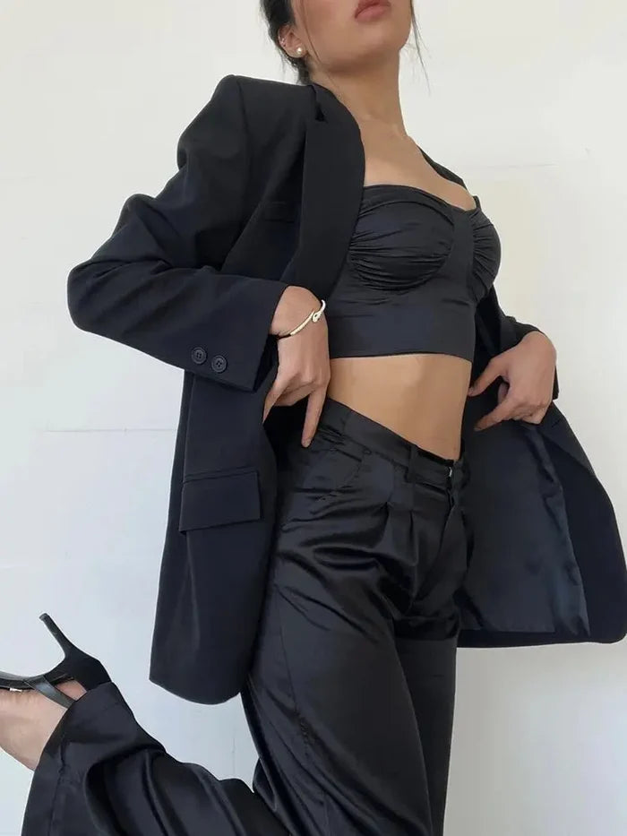 Bow Ribbon Lace Up Crop Top fashionnsio