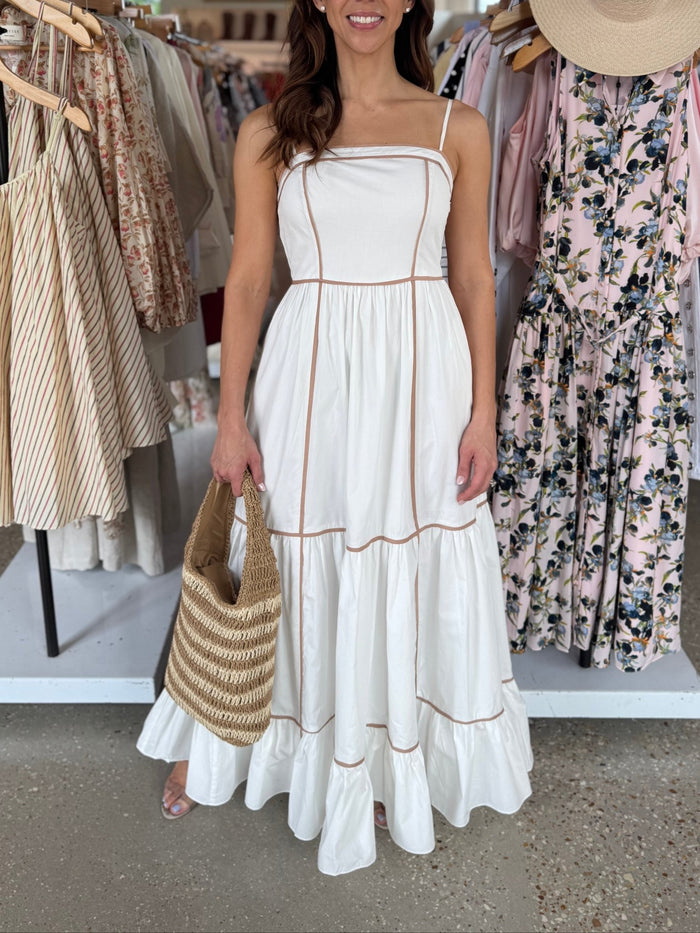 Cambria Contrast Trim Maxi Dress - Amor Lafayette
