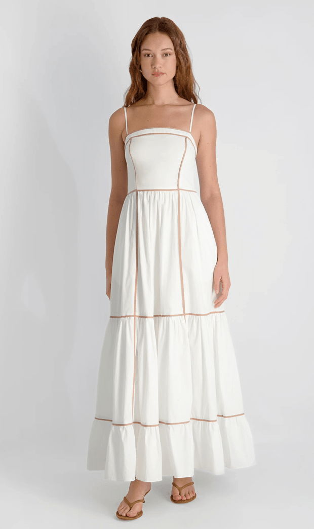 Cambria Contrast Trim Maxi Dress - Amor Lafayette