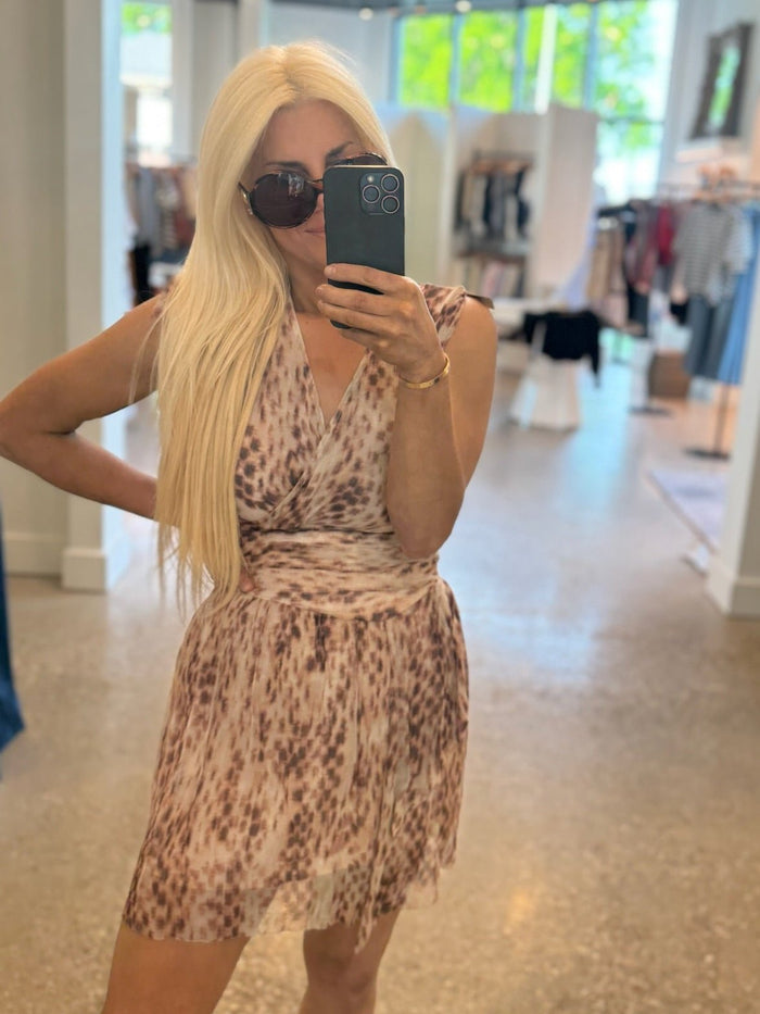 Chade Dress In Beige - Amor Lafayette