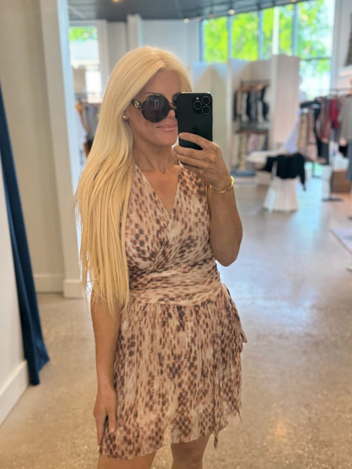 Chade Dress In Beige - Amor Lafayette