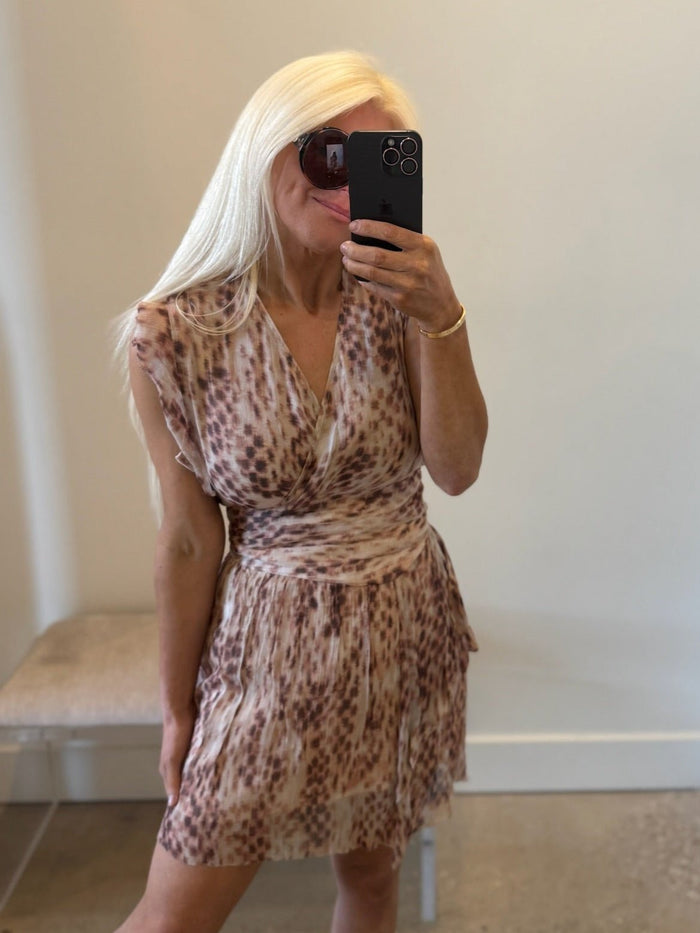 Chade Dress In Beige - Amor Lafayette