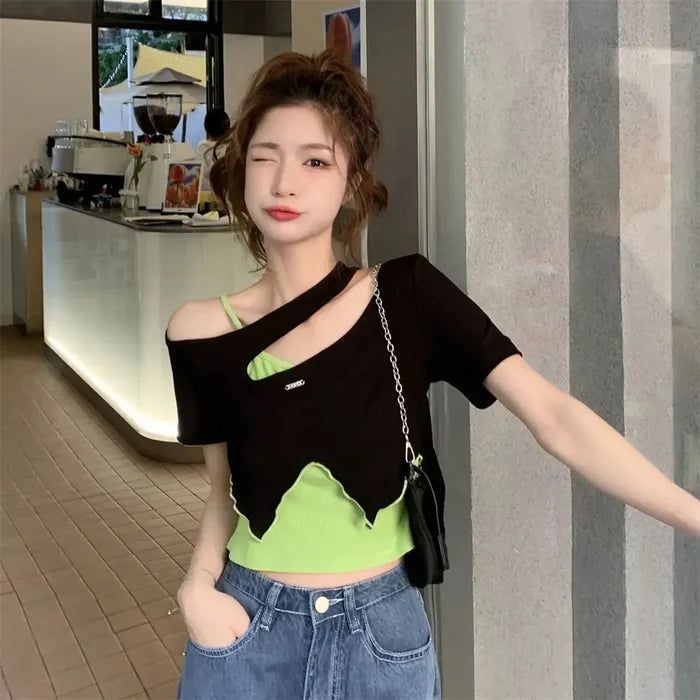 Off Shoulder 2 Piece Set Top fashionnsio
