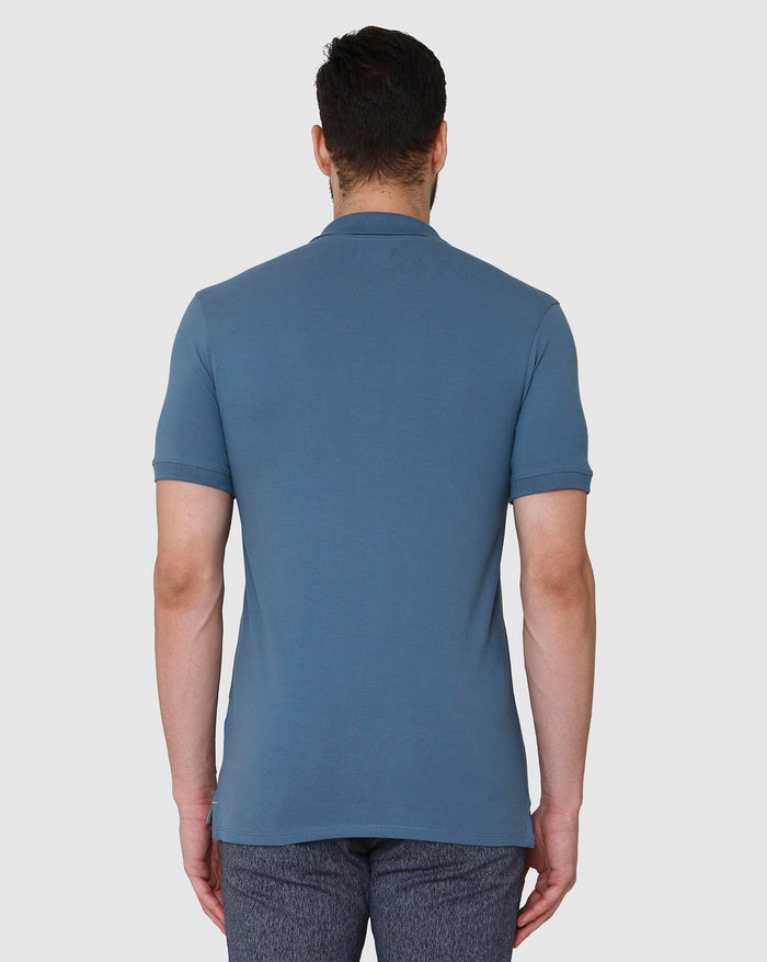 Dark Blue Polo Neck T-Shirt