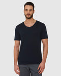 Dark Blue Slim Fit V Neck T-Shirt
