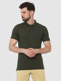 Dark Green Polo Neck T-Shirt