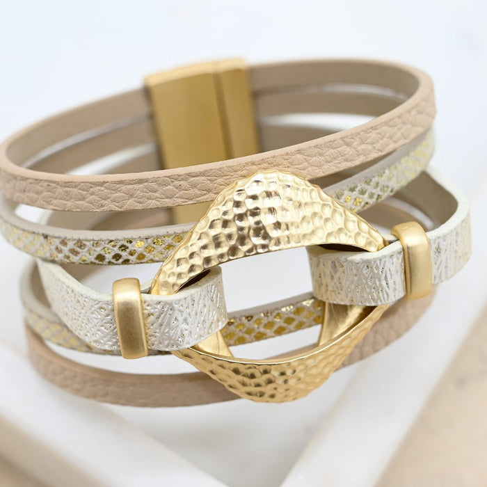 Diana Leather Cuff - Dapple