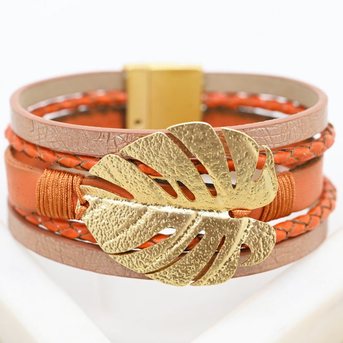 Diana Leather Cuff - Ember