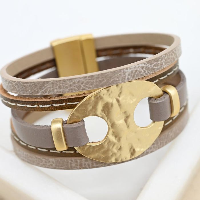 Diana Leather Cuff - Stitch