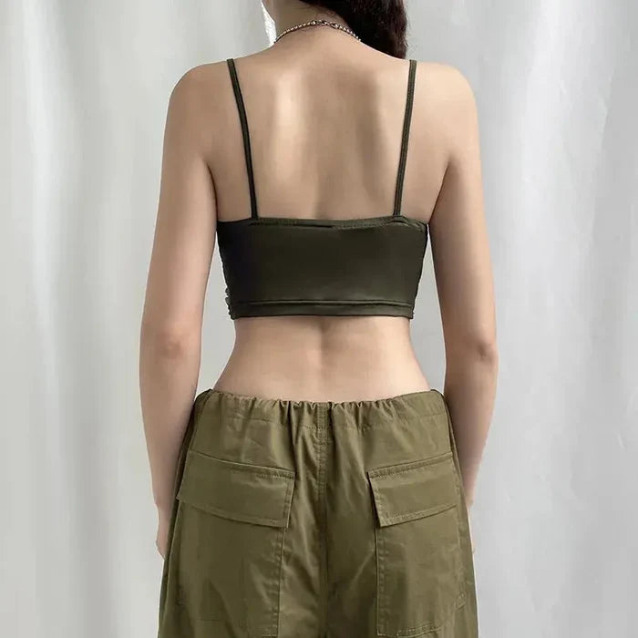 Bow Pleated Corset Top fashionnsio