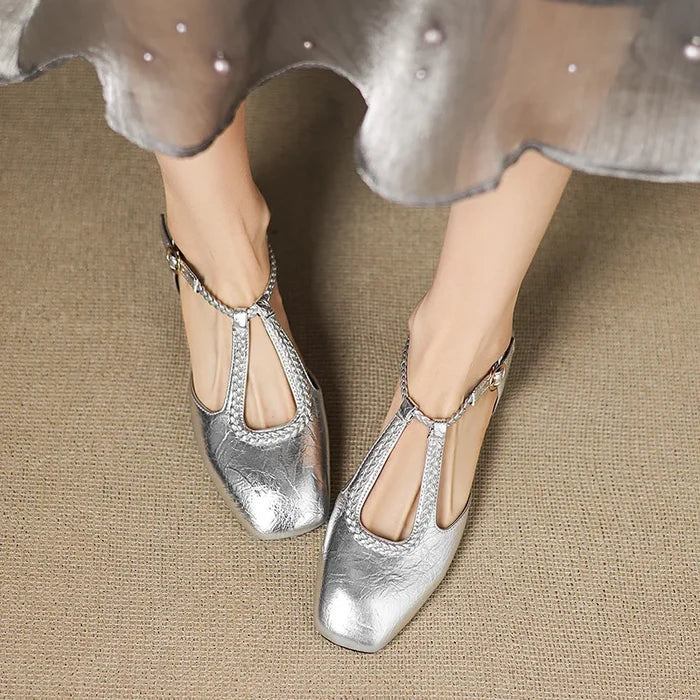 Estelle | Retro Vegan Leather Flats