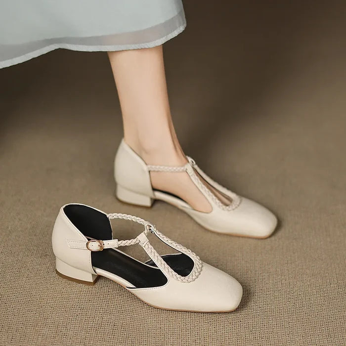 Estelle | Retro Vegan Leather Flats