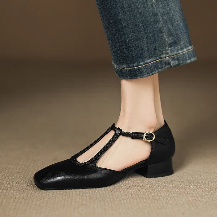 Estelle | Retro Vegan Leather Flats