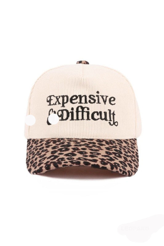 "Expensive & Difficult" Canvas Cap-Leopard-Cute-Trendy-Shop-Womens-Boutique-Clothing-Store