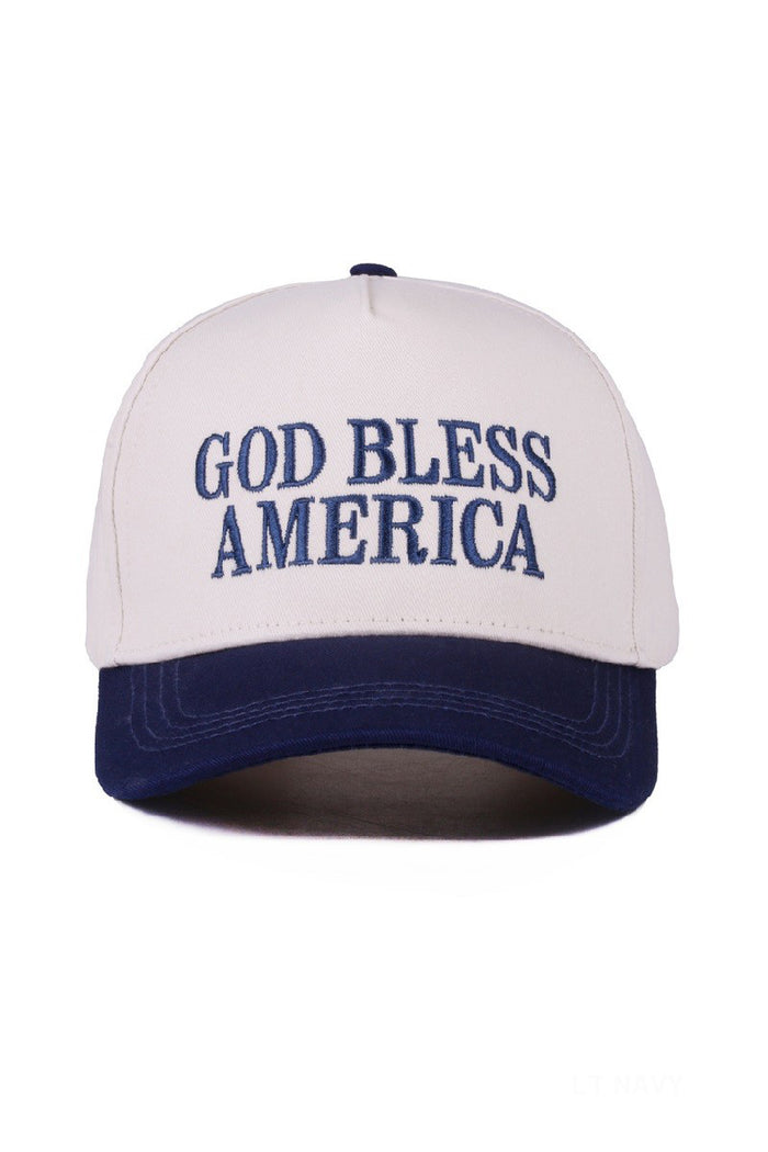 "God Bless America" Cap-Navy-Cute-Trendy-Shop-Womens-Boutique-Clothing-Store