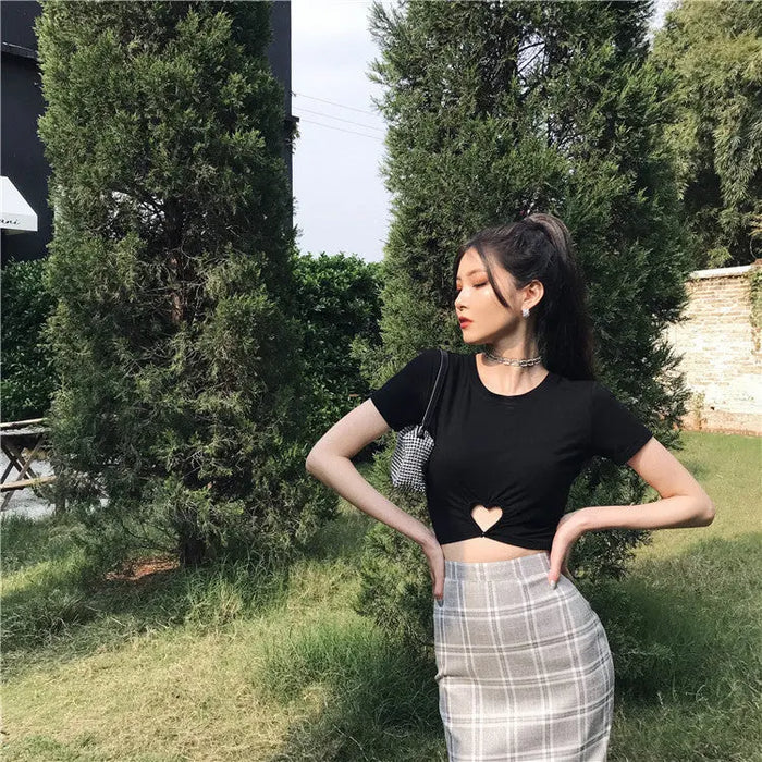Heart Tee Crop Top fashionnsio