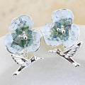 Hummingbird Bloom Stud Blue