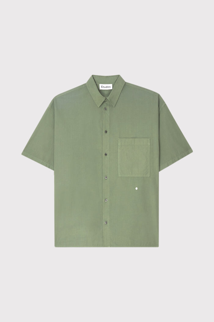 ÉTUDES ILLUSION SS POPLIN STARS OLIVE SHIRTS 1