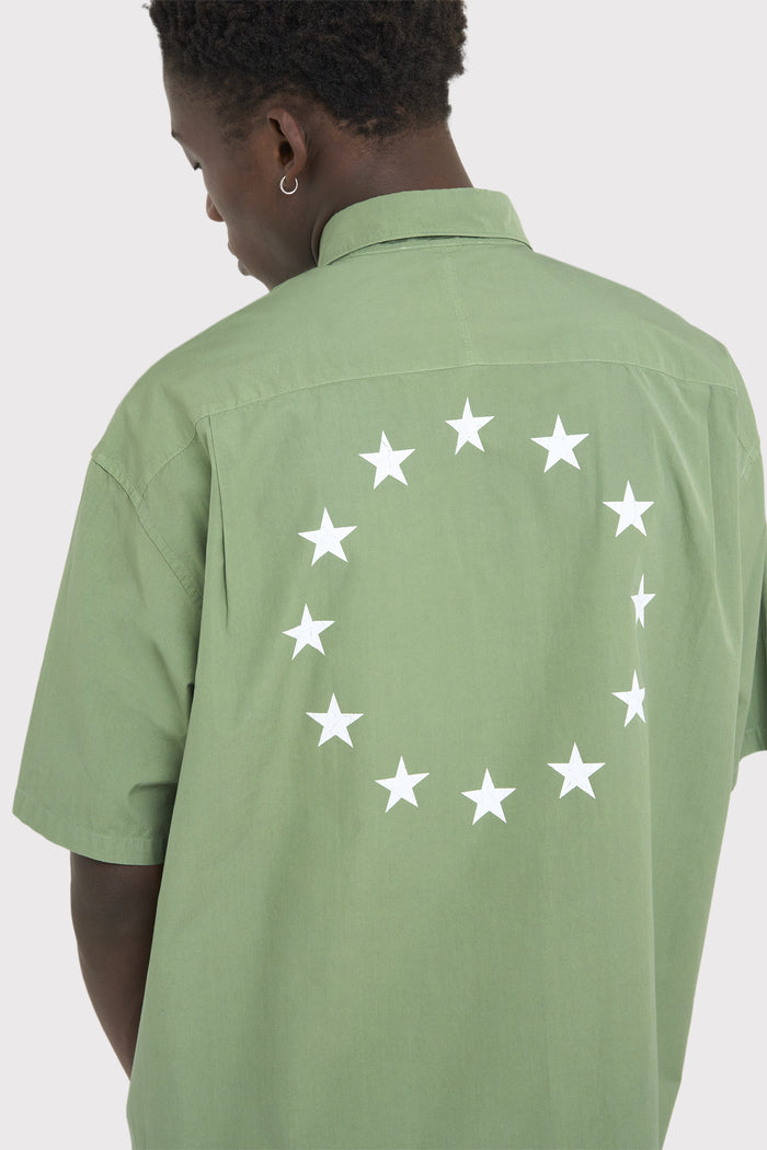 ÉTUDES ILLUSION SS POPLIN STARS OLIVE SHIRTS 2