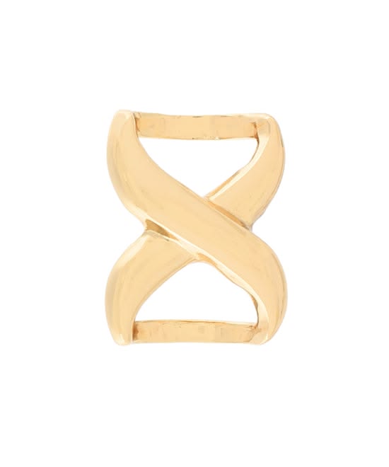 Infinity Scarf Slide – Elegant Polished Gold Scarf Ring & Clasp
