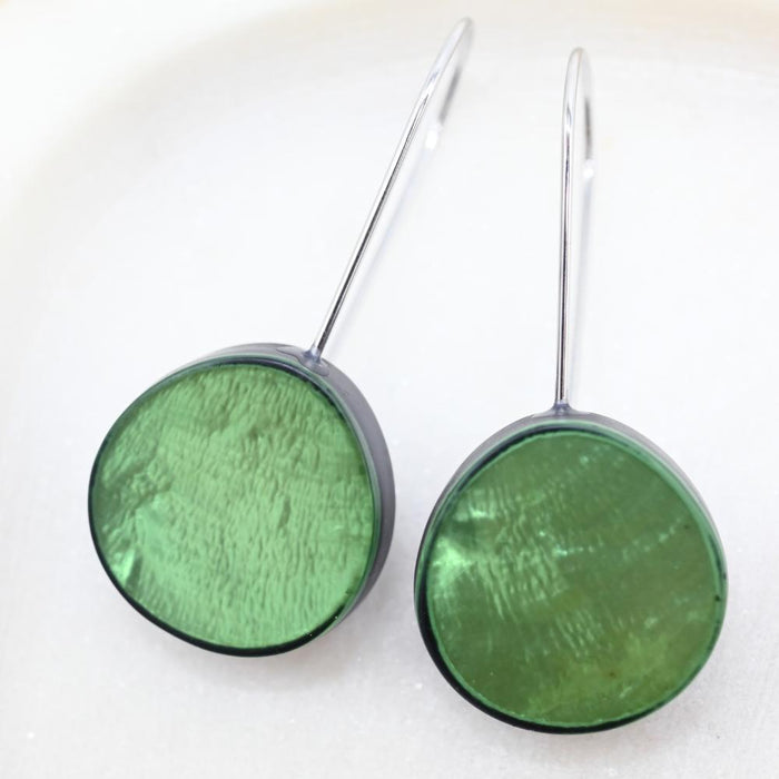 Jenna Resin Earring Green