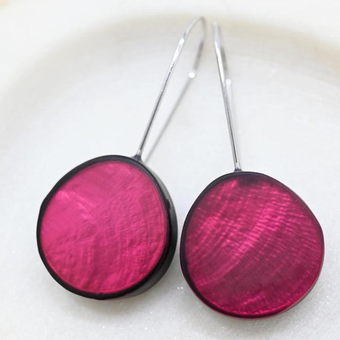 Jenna Resin Earring Pink