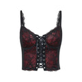 Lace Up Printed Corset Top fashionnsio