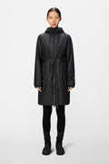 RAINS Lohja Long Insulated Curve Jacket Black Jacket
