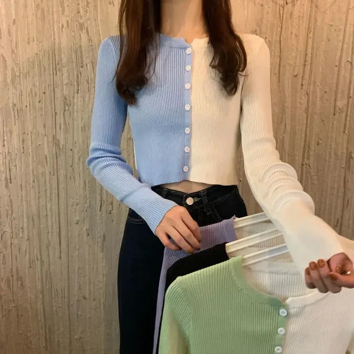 Long Sleeve Knitted Top/Cardigan fashionnsio